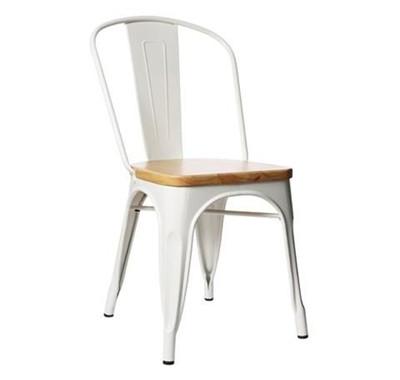  Ghế tolix không tay mặt gỗ TL-02