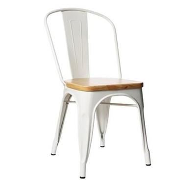 Ghế tolix không tay mặt gỗ TL-02